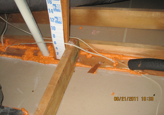 attic floor air leak sealing